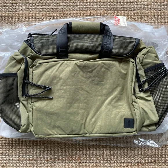 NEW Free People FP Movement Rover Recycled Nylon Weekender Bag In Olive - Picture 11 of 14